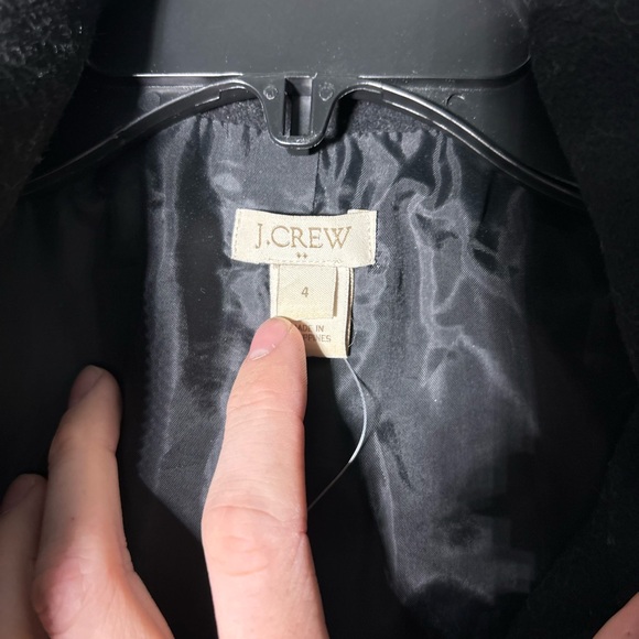 J.Crew Wool Blend City Coat in Black Womens Size 4 - Picture 5 of 5